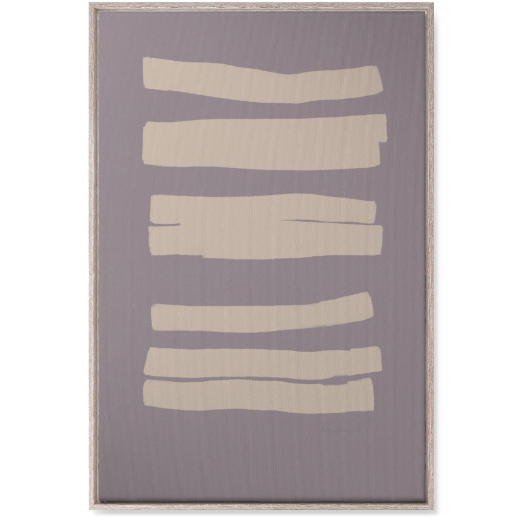 Bold Stripes Abstract Ii Wall Art, Rustic, Single piece, Canvas, 24x36, Purple