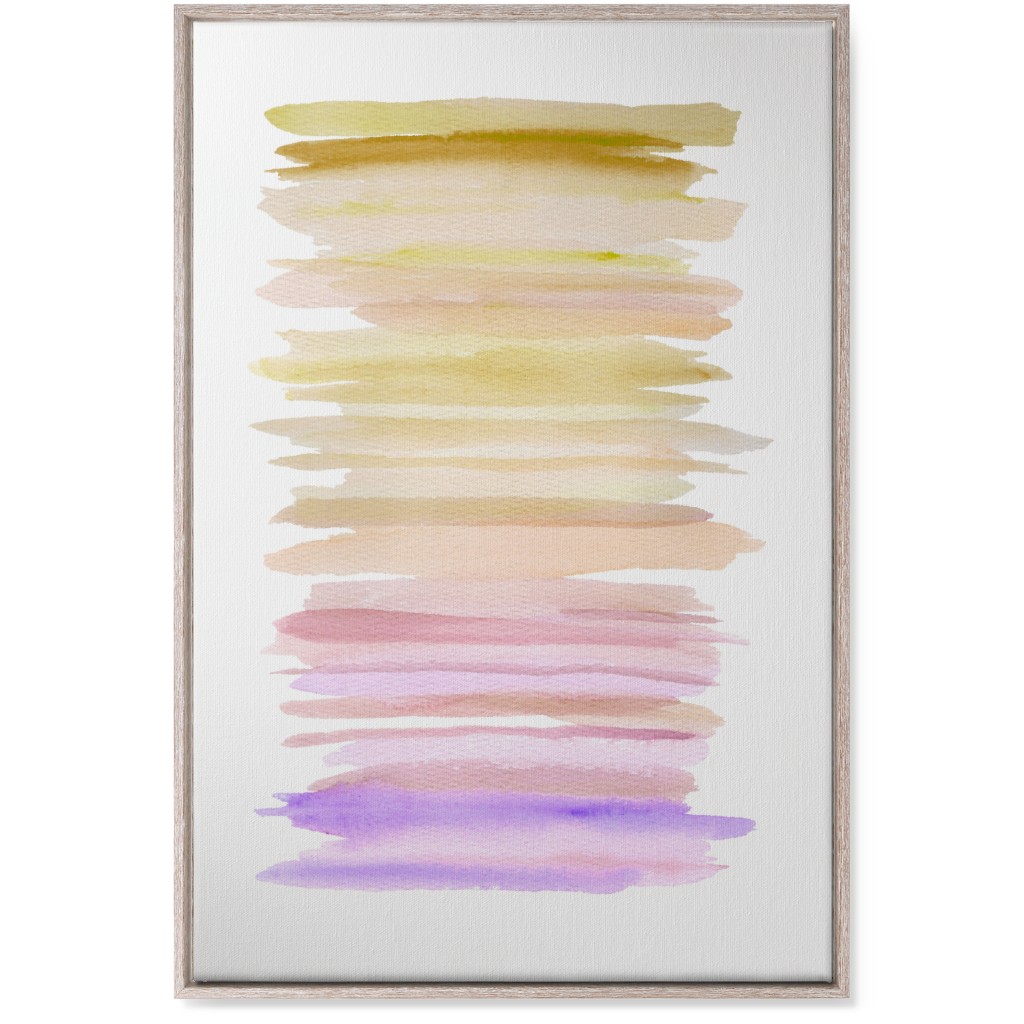 Watercolor Ocean Seashore Wall Art, Rustic, Single piece, Canvas, 24x36, Purple