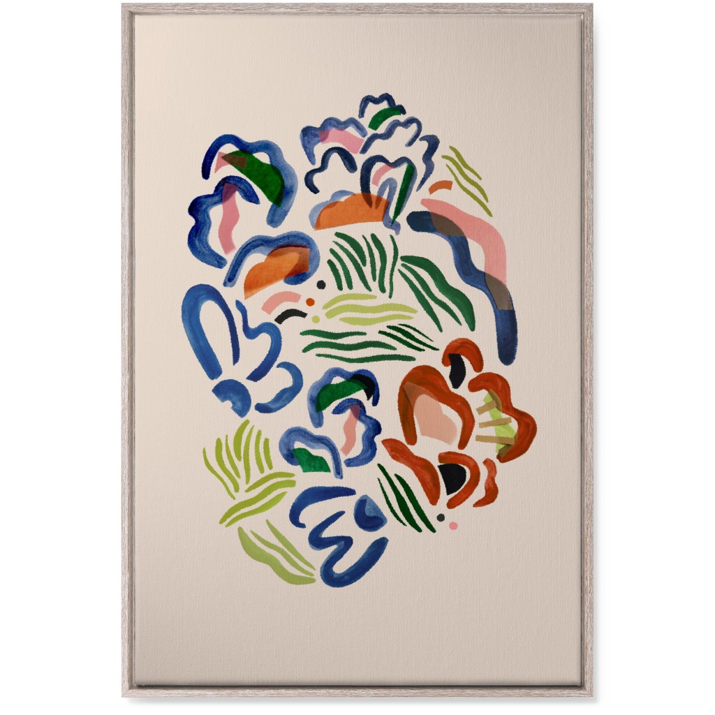 Garden Watercolor - Multi Wall Art, Rustic, Single piece, Canvas, 24x36, Multicolor