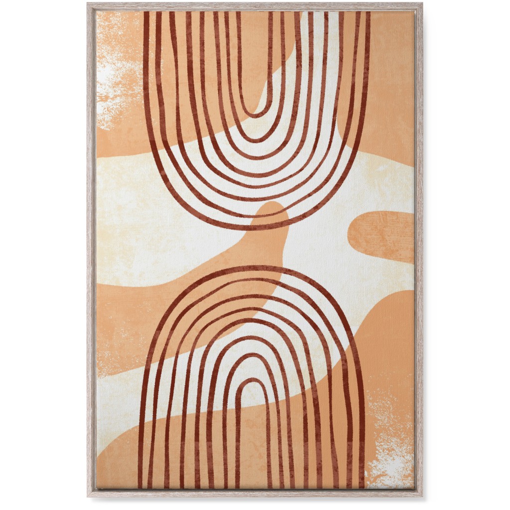 Desert Abstract - Earthy Warm Tones Wall Art, Rustic, Single piece, Canvas, 24x36, Orange