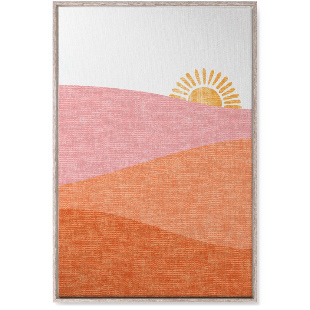 Sunrise Wall Art, Rustic, Single piece, Canvas, 24x36, Pink, Dusk Pink