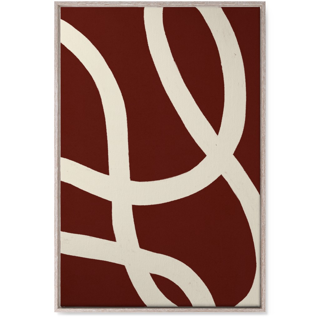 Tangled Brush Strokes I Wall Art, Rustic, Single piece, Canvas, 24x36, Red