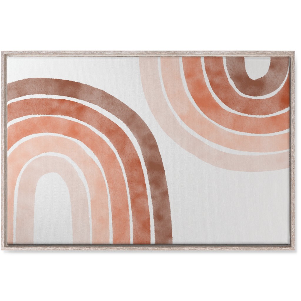 Boho Rainbows - Warm Neutral Wall Art, Rustic, Single piece, Canvas, 24x36, Pink, Bright Pink