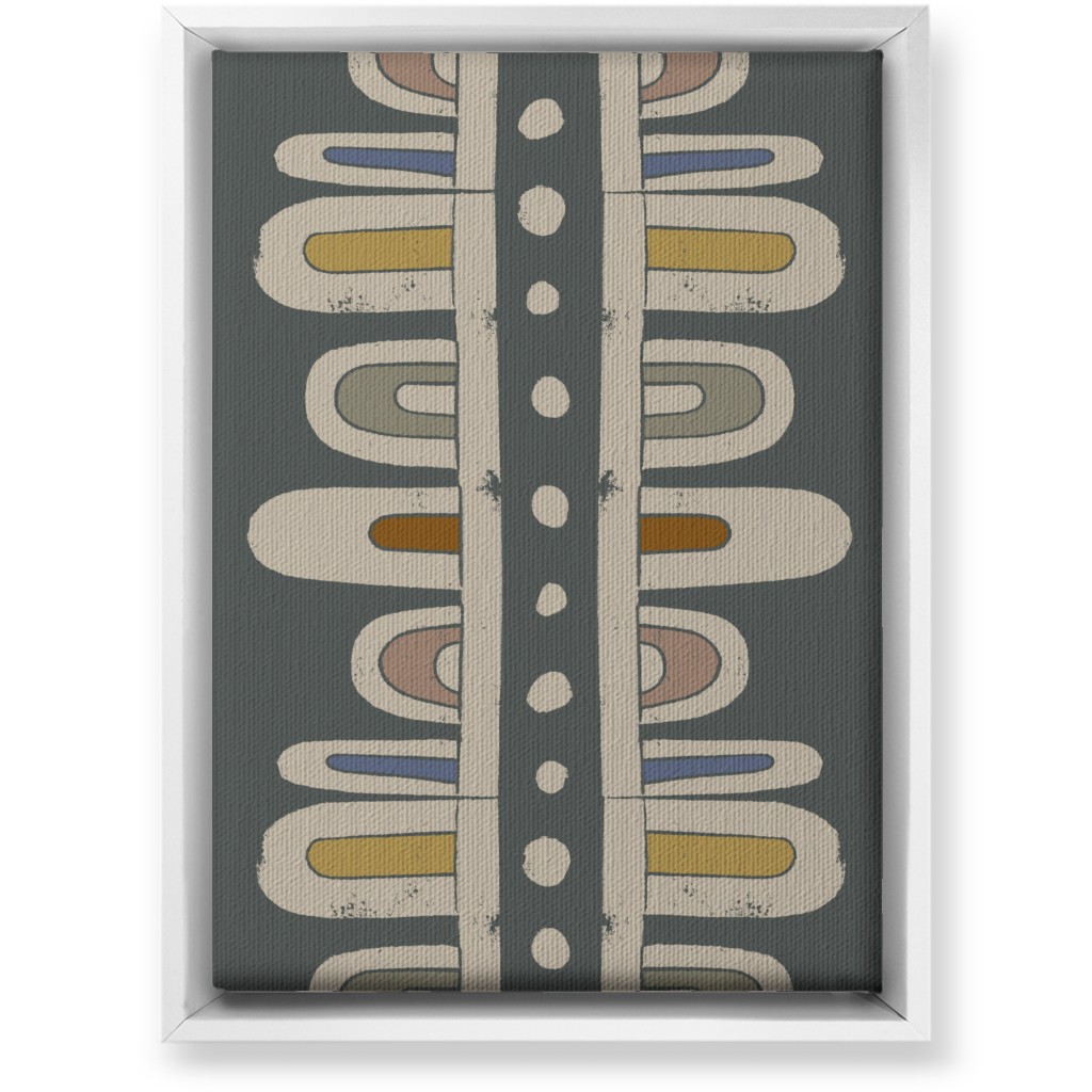 Hills Block Wall Art, White, Single piece, Canvas, 10x14, Gray, Metal