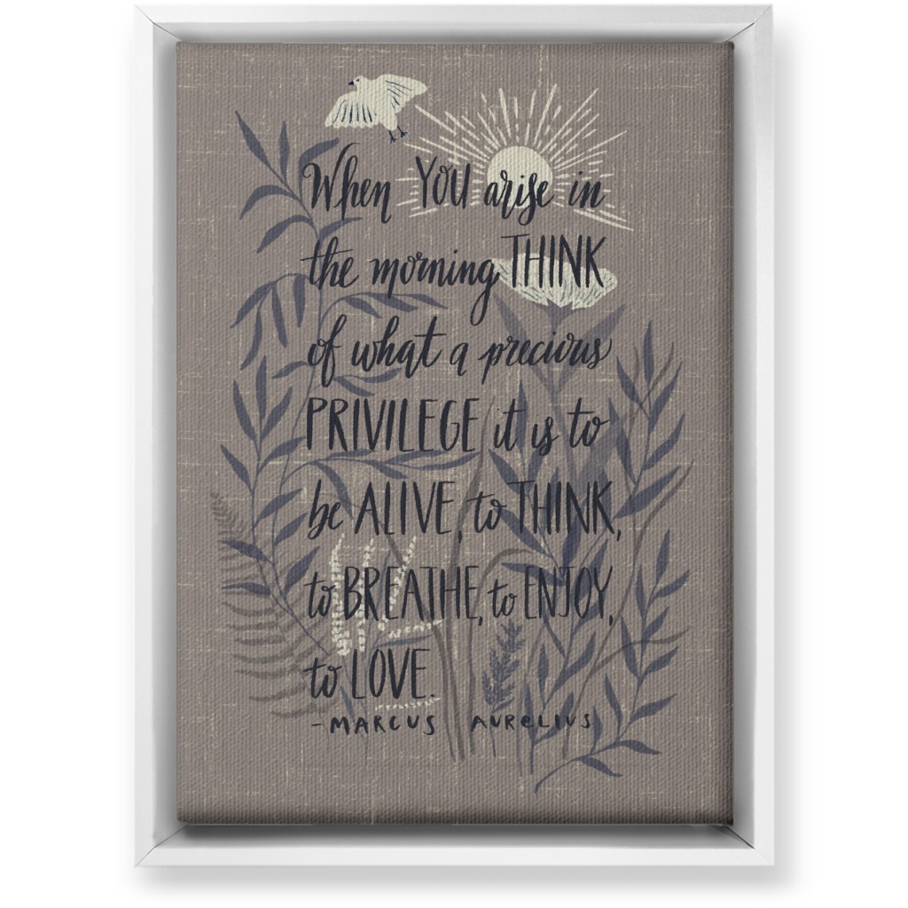 Precious Morning Wall Art, White, Single piece, Canvas, 10x14, Gray