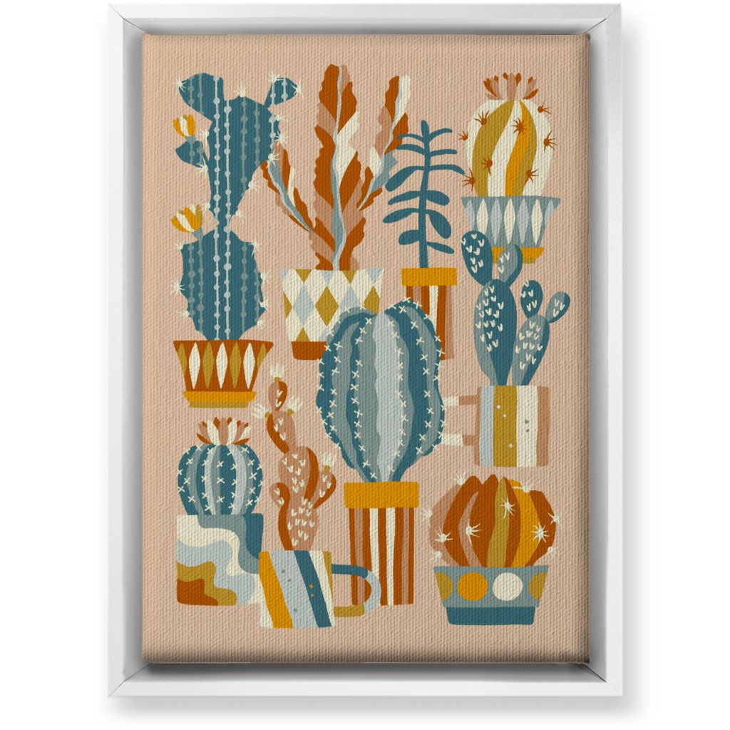 Cactus Love - Multi Wall Art, White, Single piece, Canvas, 10x14, Multicolor