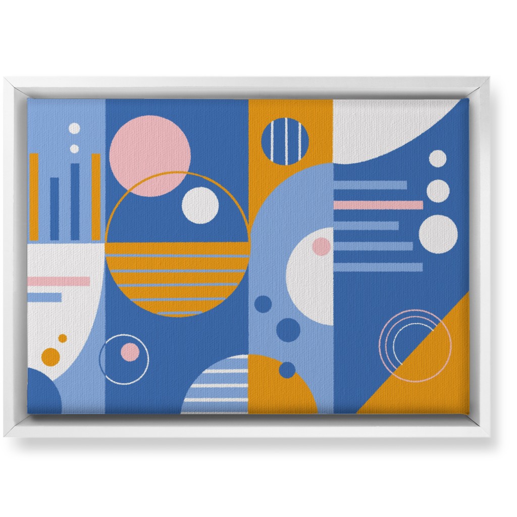 Abstract Playground - Multi Wall Art, White, Single piece, Canvas, 10x14, Blue
