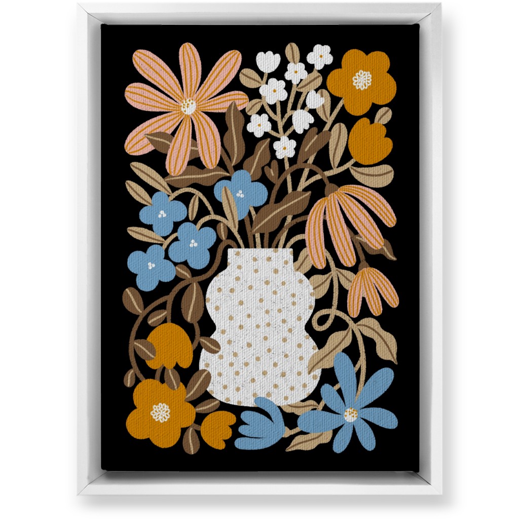 Earth Tones Bouquet Wall Art, White, Single piece, Canvas, 10x14, Multicolor