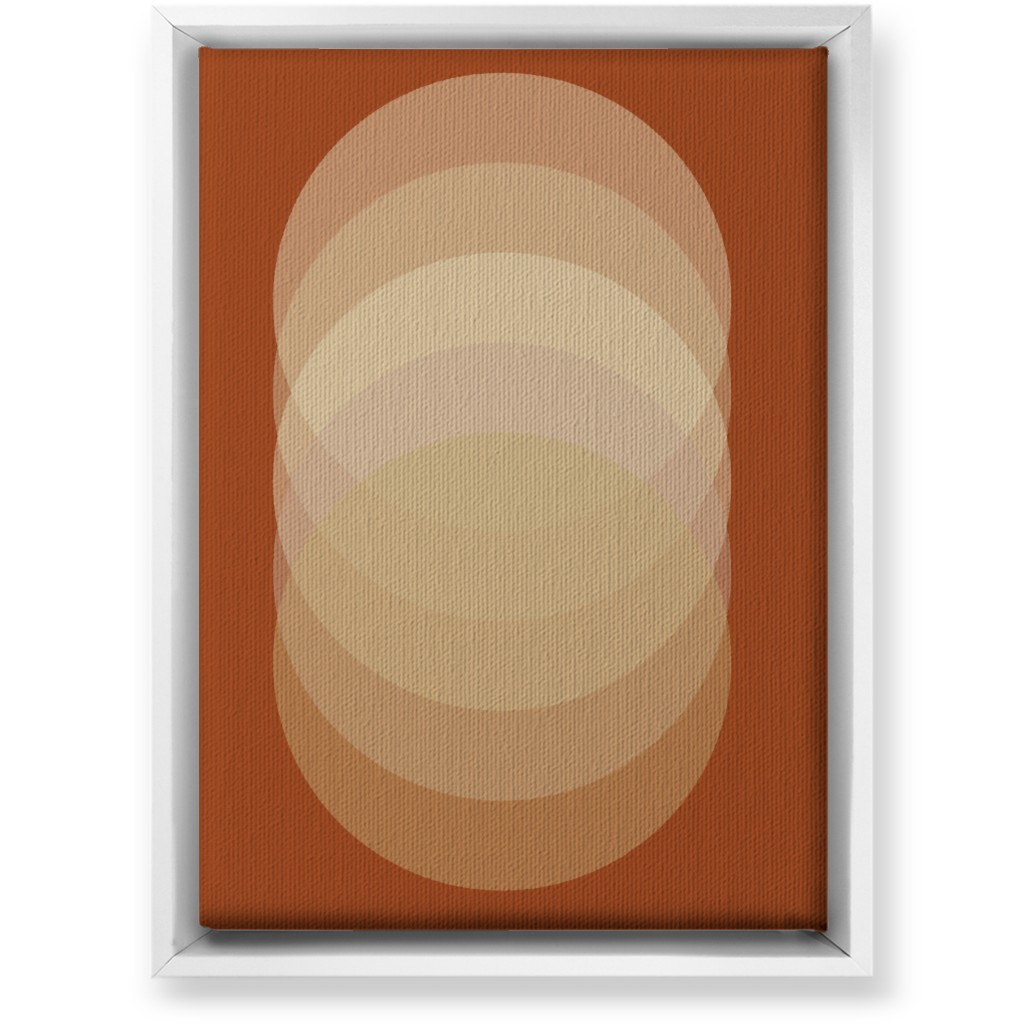 Abstract Sunrise - Orange Wall Art, White, Single piece, Canvas, 10x14, Orange