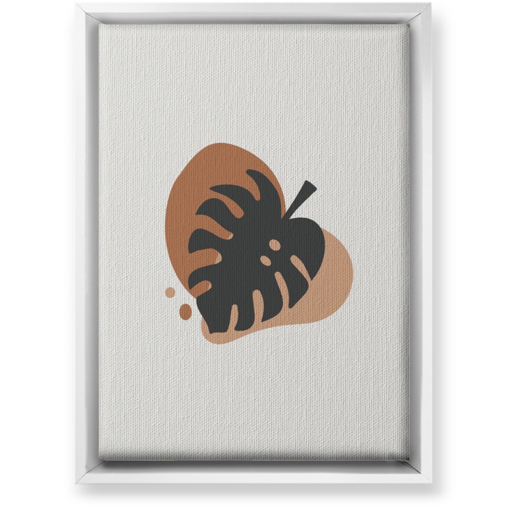 Shapes and Fern Leaf Iv Wall Art, White, Single piece, Canvas, 10x14, Multicolor, Pueblo