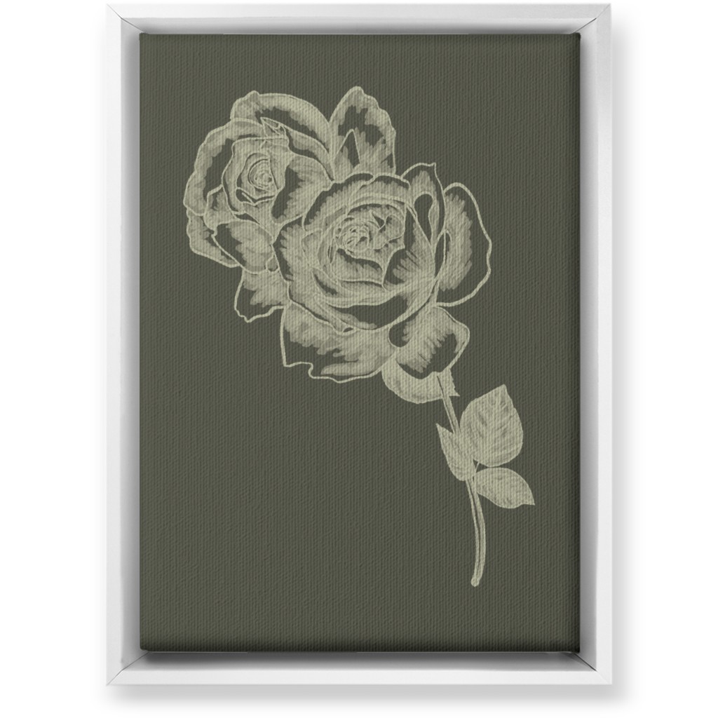 Rose - Neutral Wall Art, White, Single piece, Canvas, 10x14, Brown