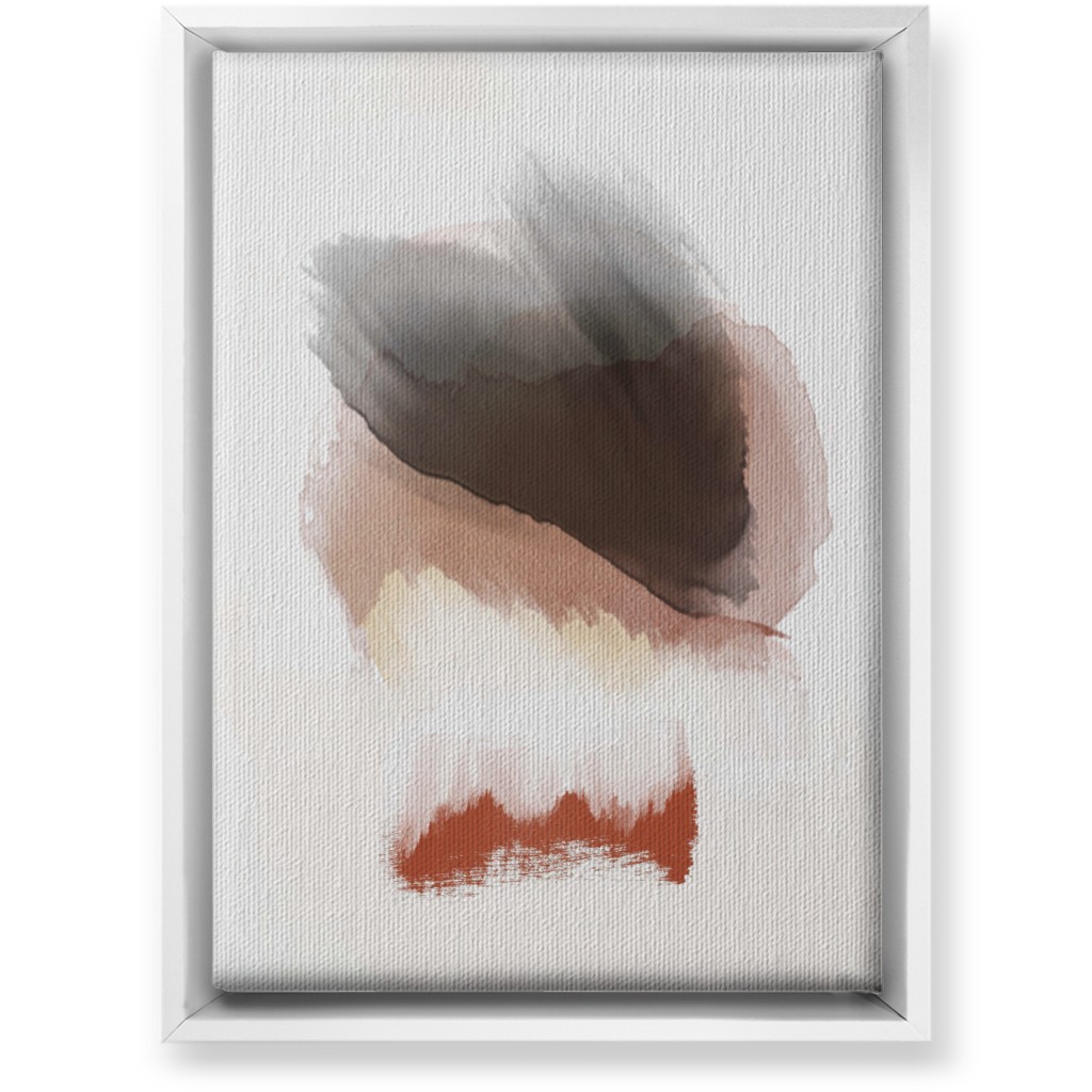 Abstract Sunset - Neutral Wall Art, White, Single piece, Canvas, 10x14, Pink, Bright Pink