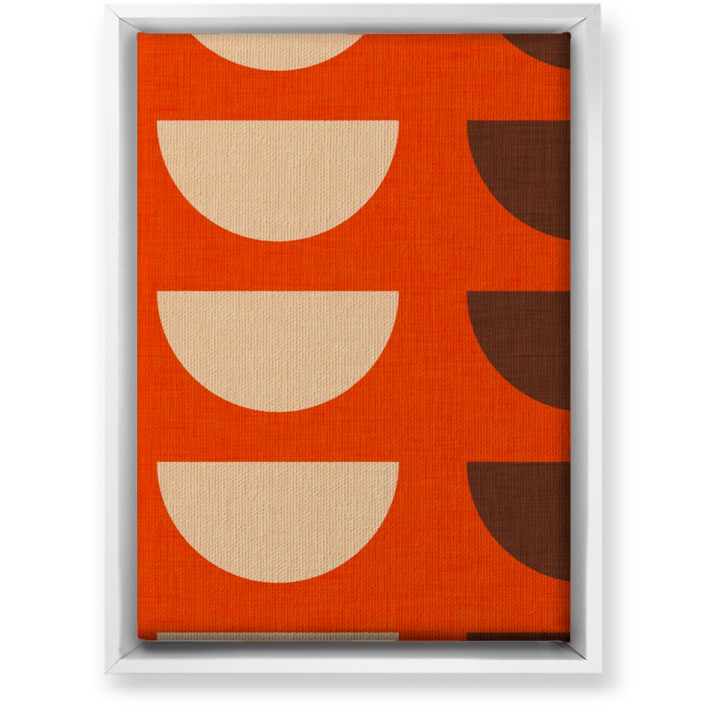 Half Moon Wall Art, White, Single piece, Canvas, 10x14, Red, Coral