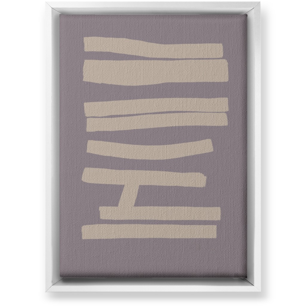 Bold Abstract Stripes Wall Art, White, Single piece, Canvas, 10x14, Purple