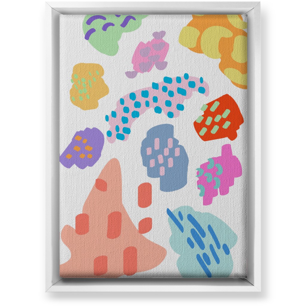 Painterly Abstract Blobs - Pastel Wall Art, White, Single piece, Canvas, 10x14, Multicolor