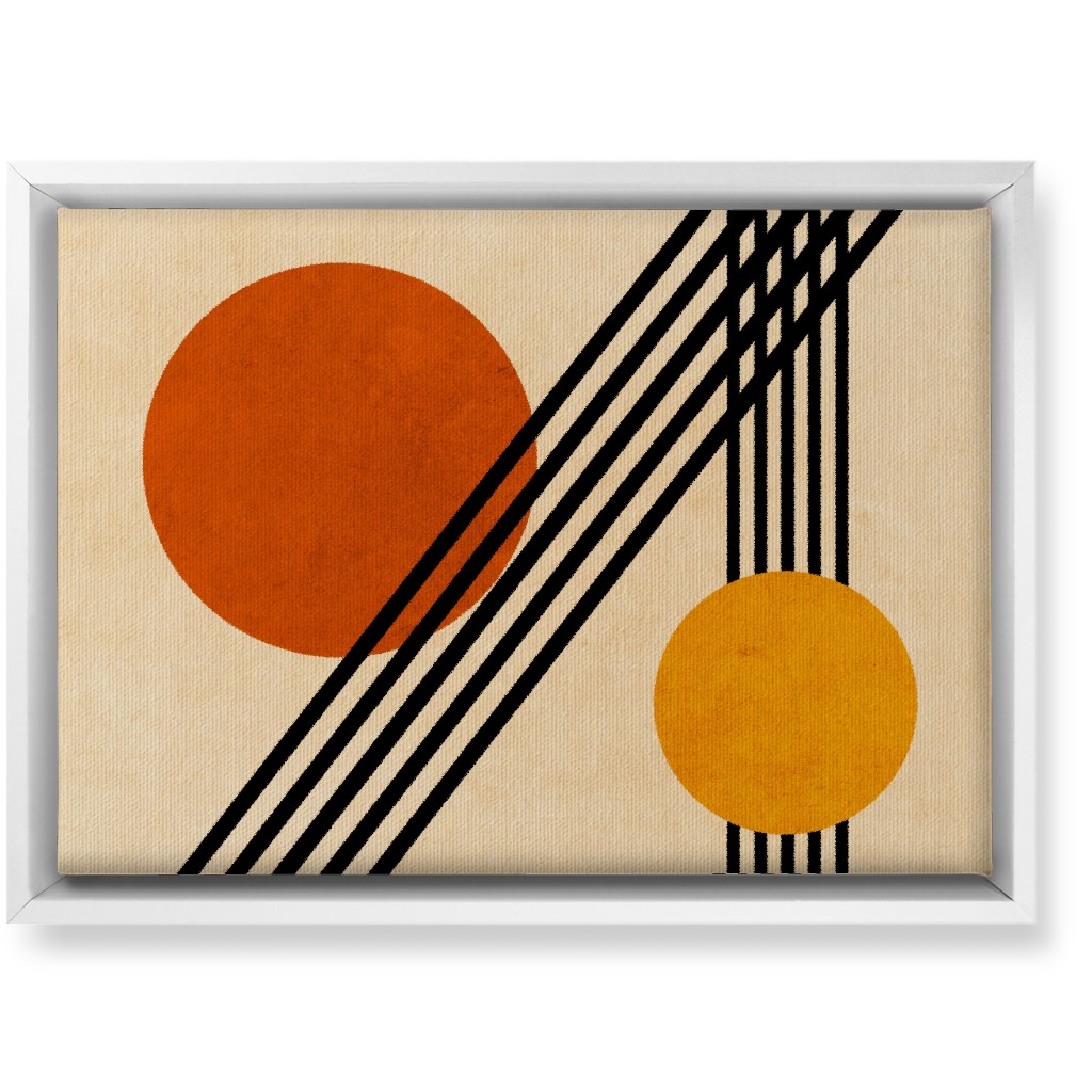 Orbs Abstract Wall Art, White, Single piece, Canvas, 10x14, Orange