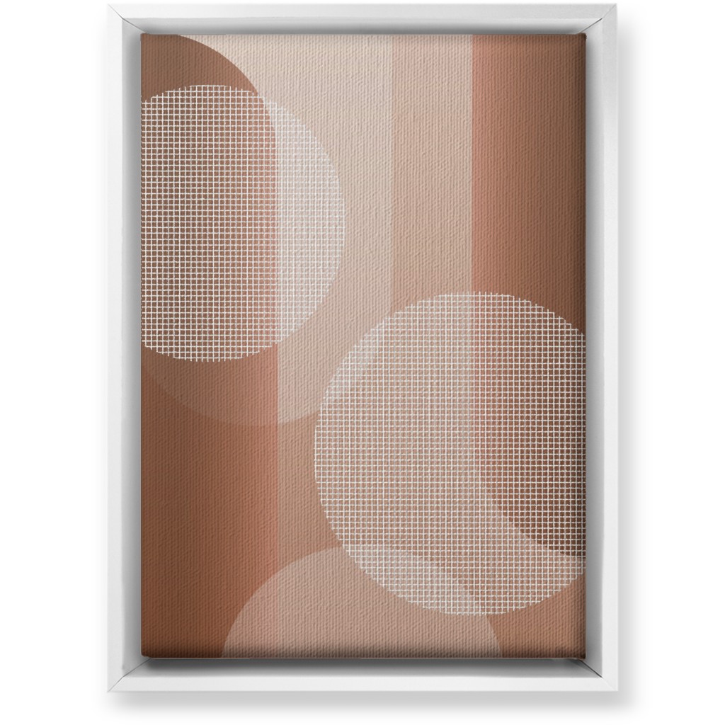 Geometric Arches and Circles - Neutral Wall Art, White, Single piece, Canvas, 10x14, Pink