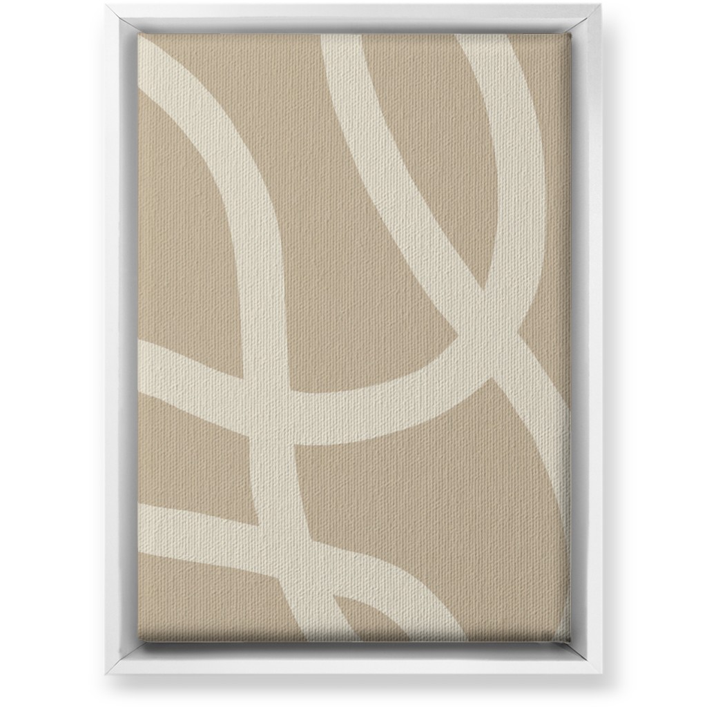Tangled Brush Strokes I Wall Art, White, Single piece, Canvas, 10x14, Beige, Wheat