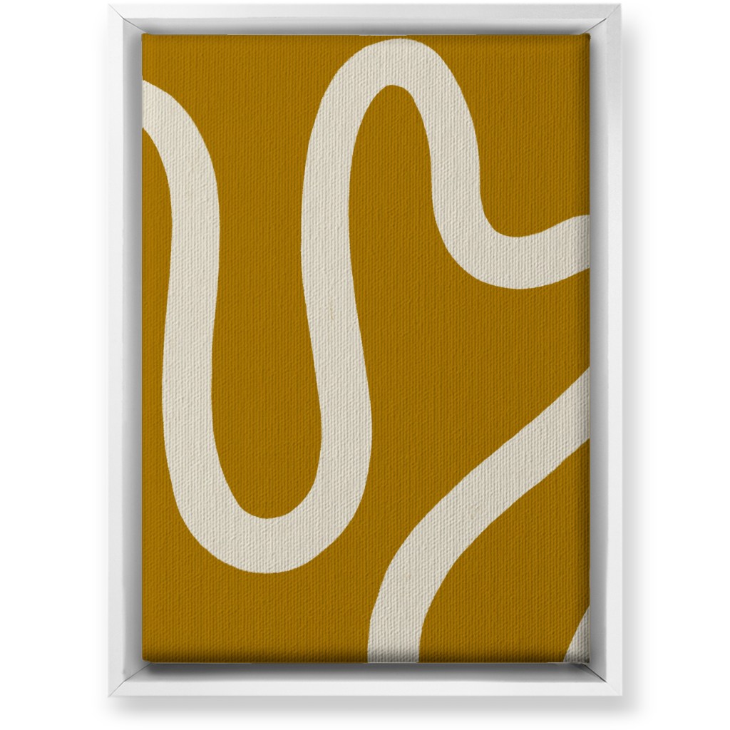 Tangled Brush Strokes Iii Wall Art, White, Single piece, Canvas, 10x14, Yellow, Golden