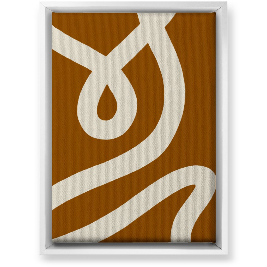 Tangled Brush Strokes V Wall Art, White, Single piece, Canvas, 10x14, Orange
