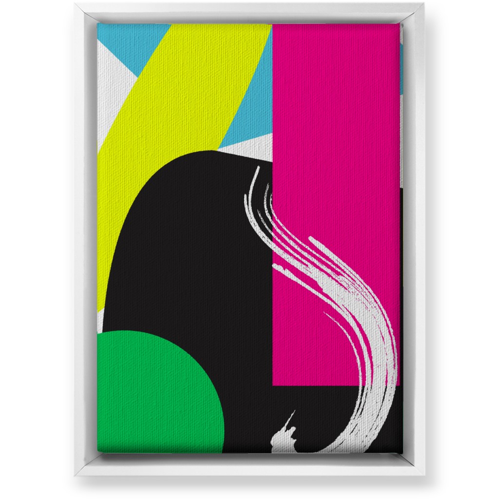 Abstract Colors Wall Art, White, Single piece, Canvas, 10x14, Multicolor