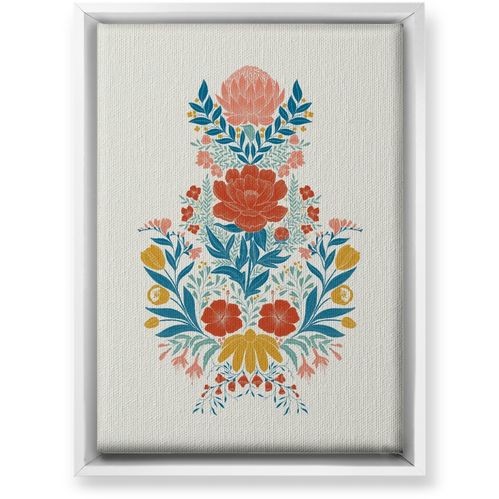 Garden Flower Wall Art, White, Single piece, Canvas, 10x14, Multicolor