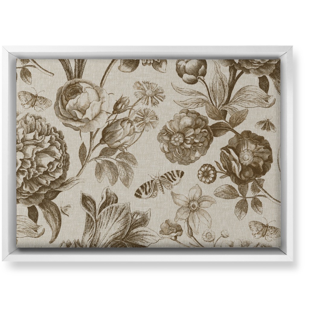 Windsor Botanical in Oyster Wall Art, White, Single piece, Canvas, 10x14, Brown