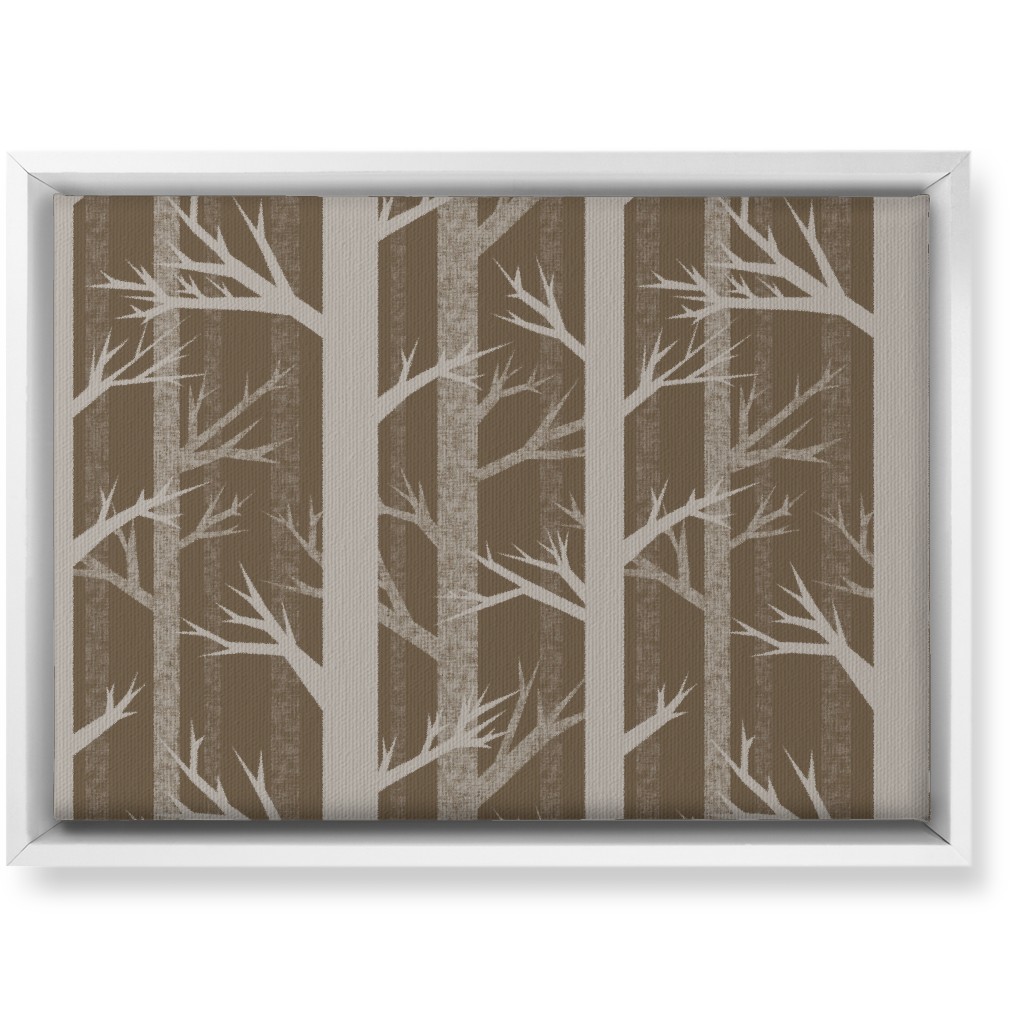 Winter Woods - Fawn Wall Art, White, Single piece, Canvas, 10x14, Brown