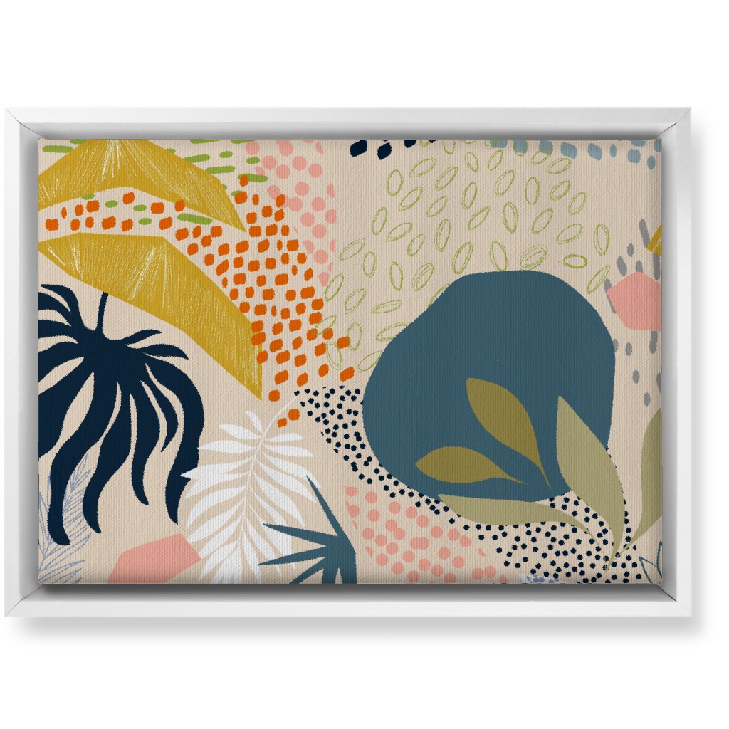 Tropical Foliage - Multi Wall Art, White, Single piece, Canvas, 10x14, Multicolor