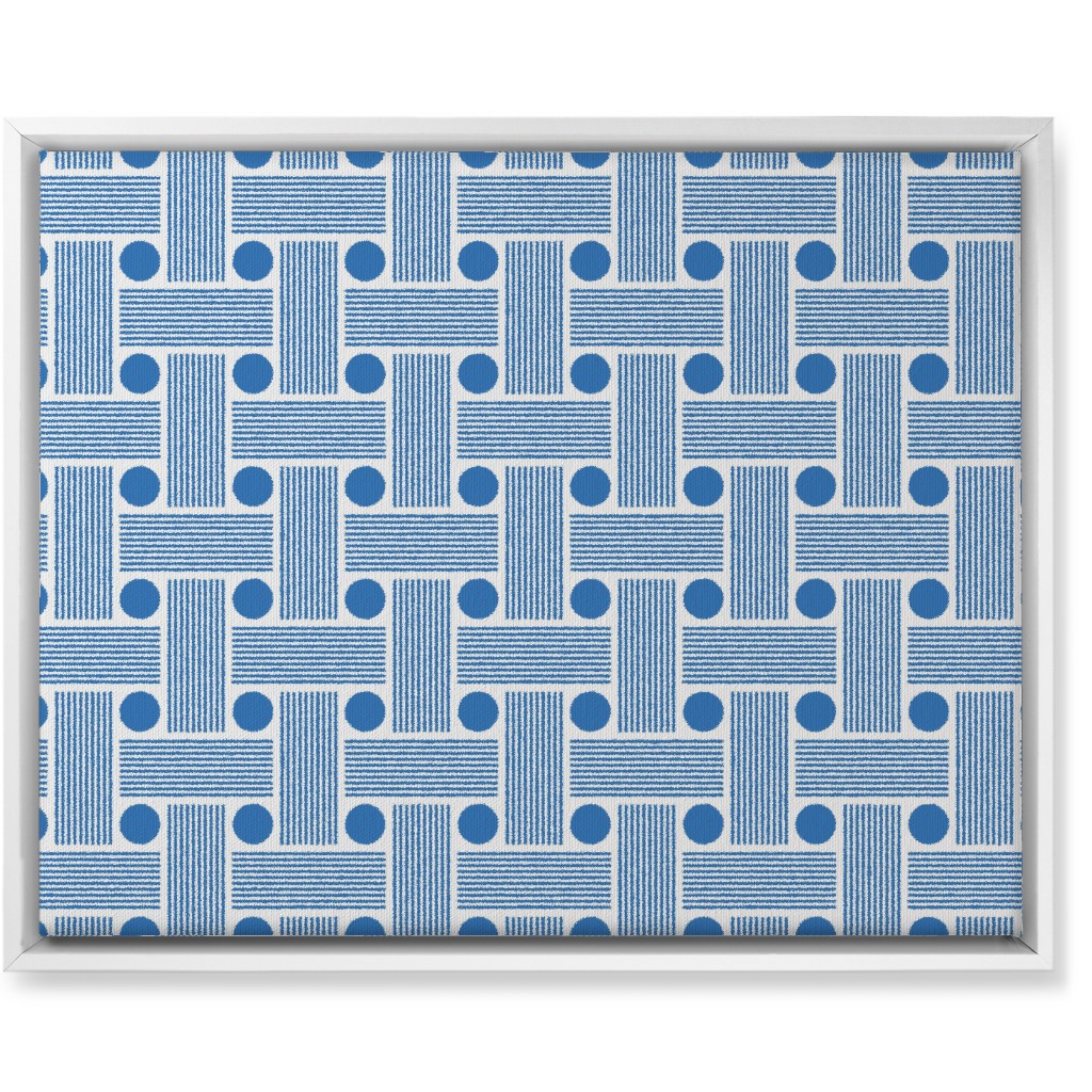 Beams - Blue Wall Art, White, Single piece, Canvas, 16x20, Blue