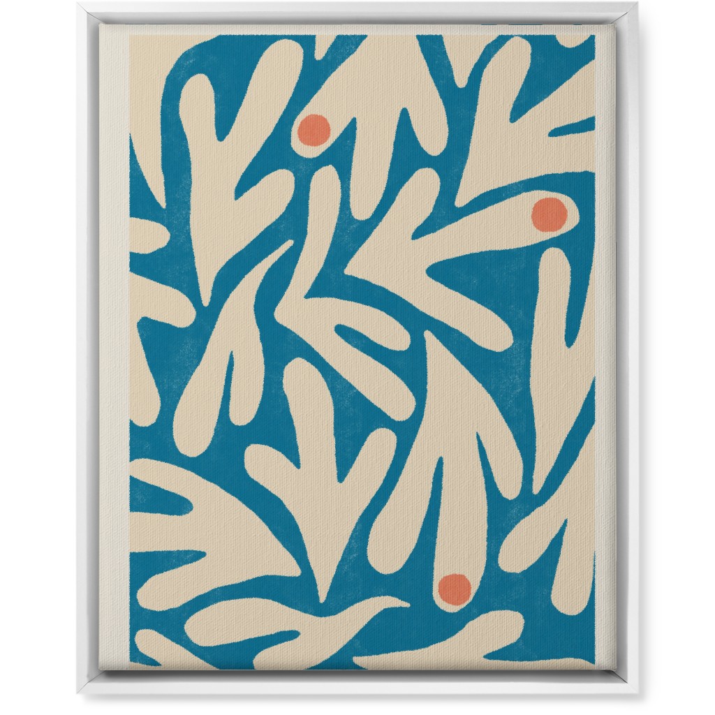 Flower Market - Blue Wall Art, White, Single piece, Canvas, 16x20, Blue, True Blue