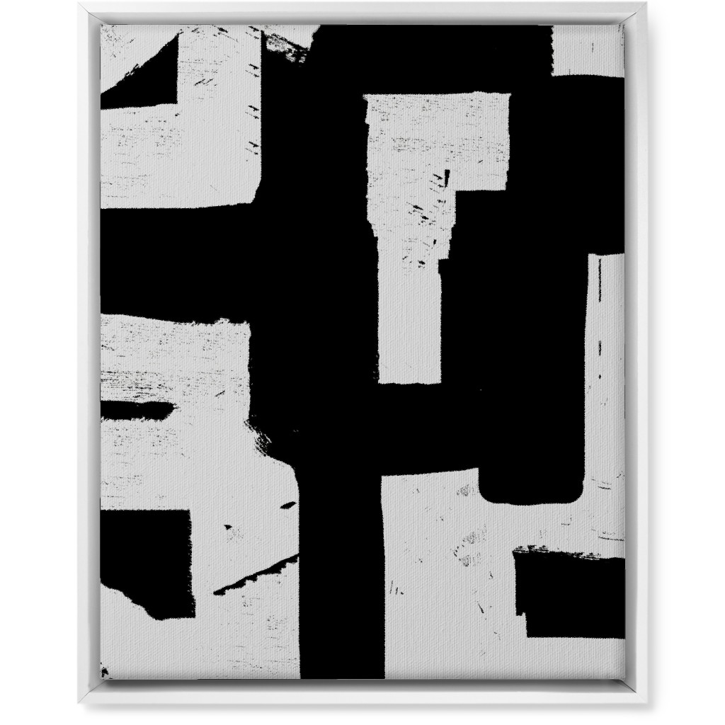 Metropolitan - Neutral Wall Art, White, Single piece, Canvas, 16x20, Black