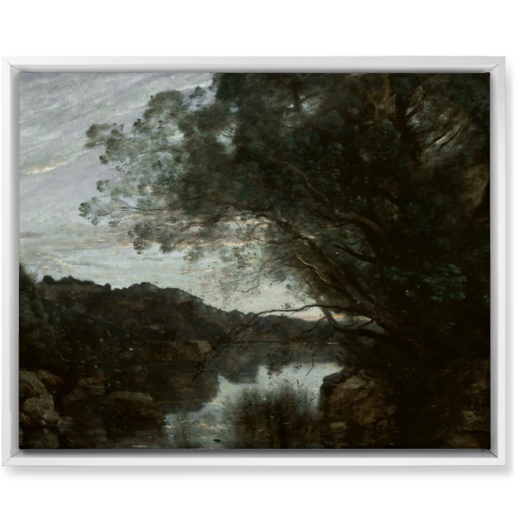 Lakeside Wall Art, White, Single piece, Canvas, 16x20, Green
