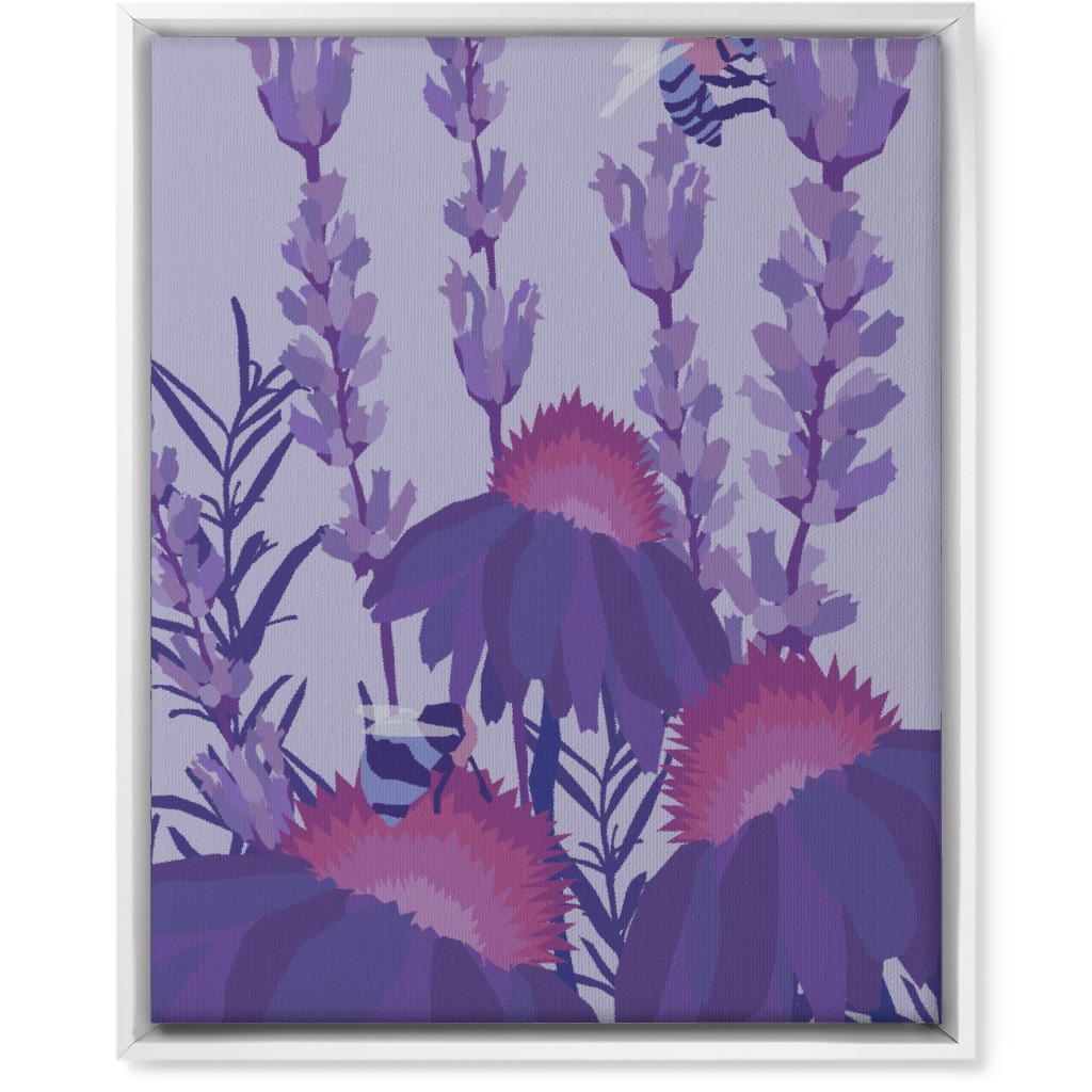 Lavender Fields - Purple Wall Art, White, Single piece, Canvas, 16x20, Purple, Purple