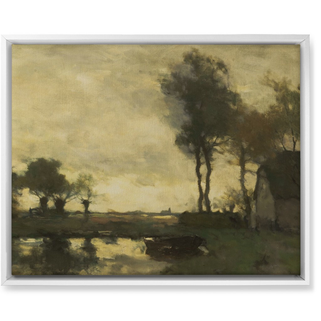 on Golden Pond Wall Art, White, Single piece, Canvas, 16x20, Green, Classic Green