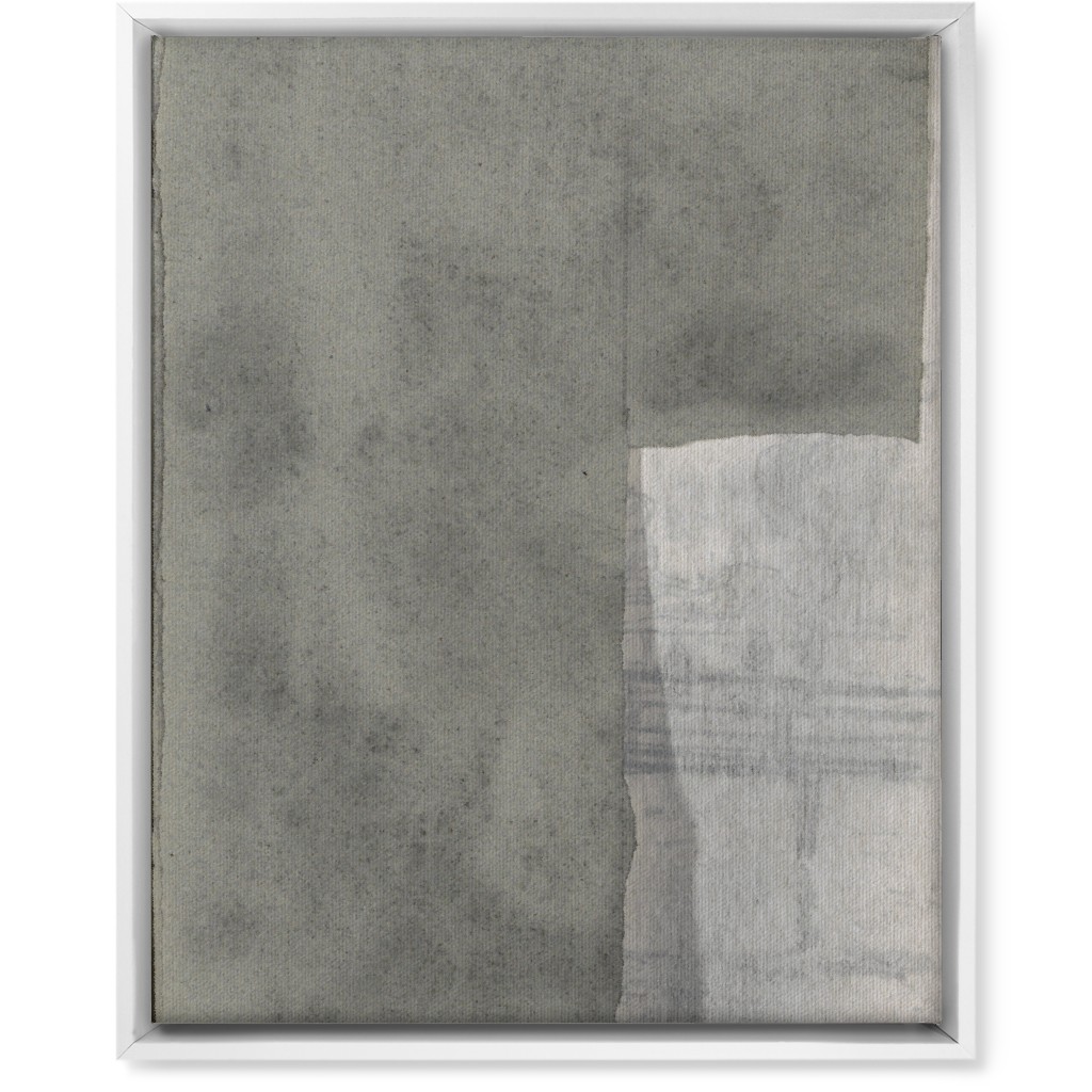 Right Graphite Diptych Wall Art, White, Single piece, Canvas, 16x20, Gray
