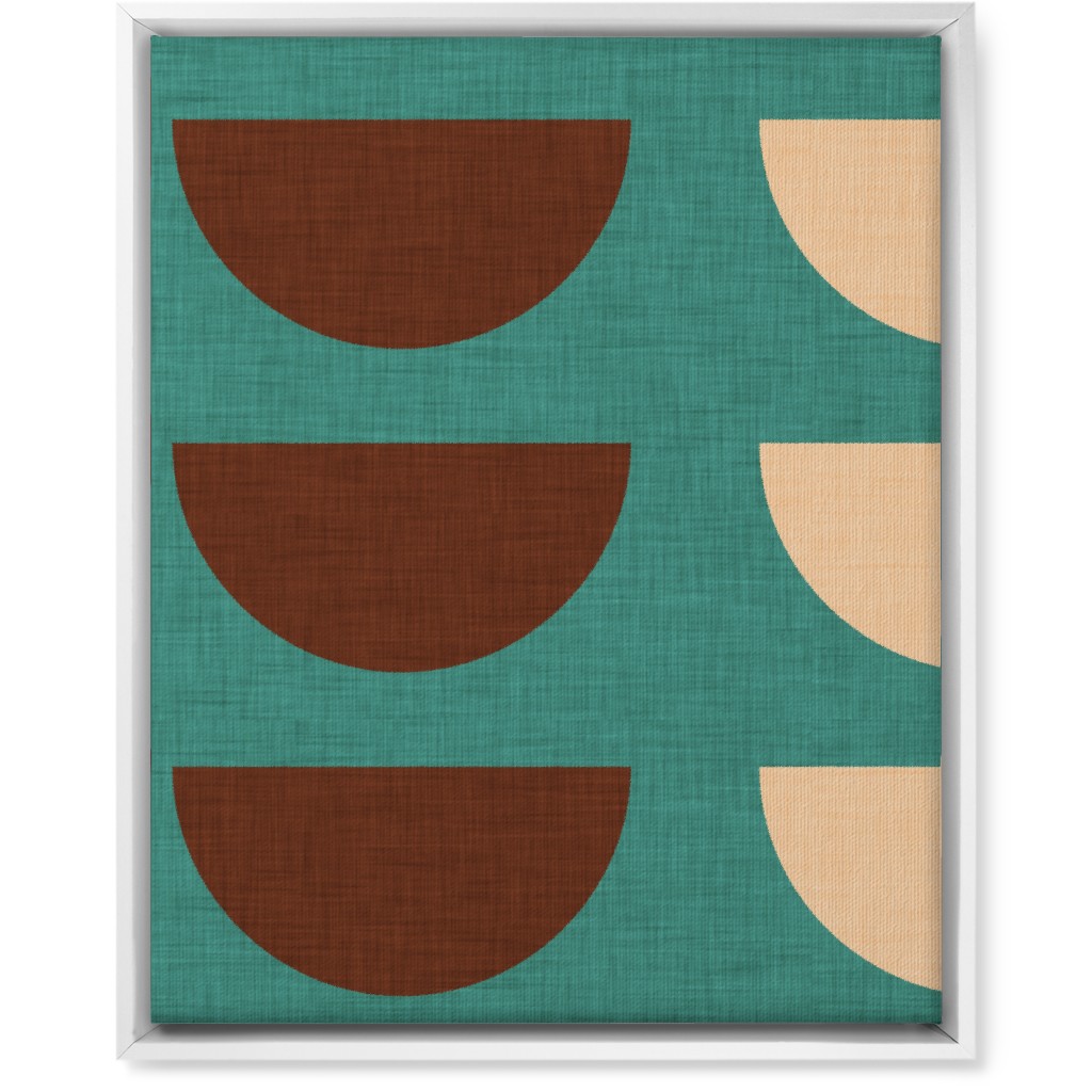 Half Moon Wall Art, White, Single piece, Canvas, 16x20, Blue, Tidal Wave