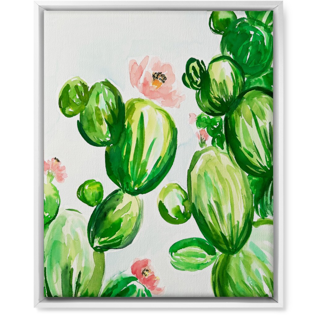 Desert Sunset - Green Wall Art, White, Single piece, Canvas, 16x20, Green