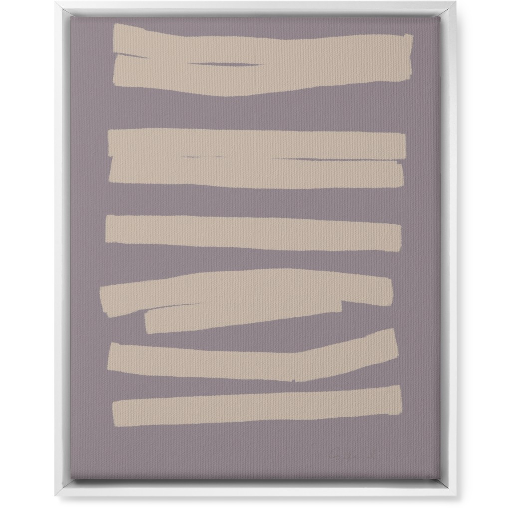 Abstract Bold Stripes I Wall Art, White, Single piece, Canvas, 16x20, Purple