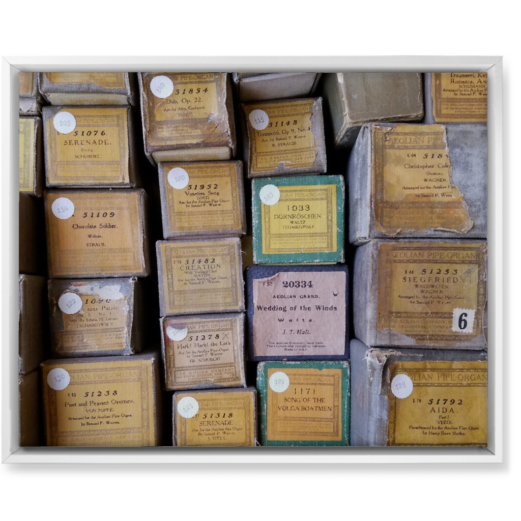 Pipe Organ Music Boxes - Neutral Wall Art, White, Single piece, Canvas, 16x20, Beige, Pearl