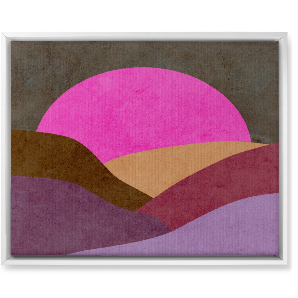 Mountains At Dusk Wall Art, White, Single piece, Canvas, 16x20, Multicolor