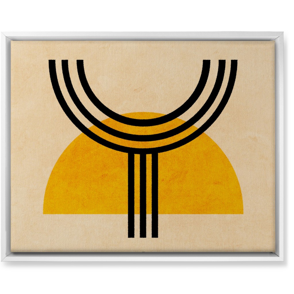 Olympus Abstract - Yellow Wall Art, White, Single piece, Canvas, 16x20, Yellow