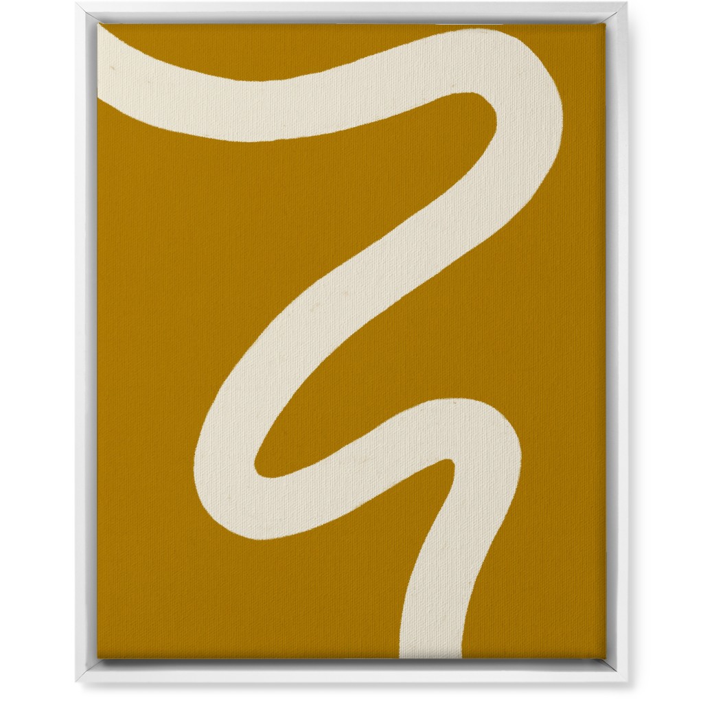 Tangled Brush Strokes Iv Wall Art, White, Single piece, Canvas, 16x20, Yellow