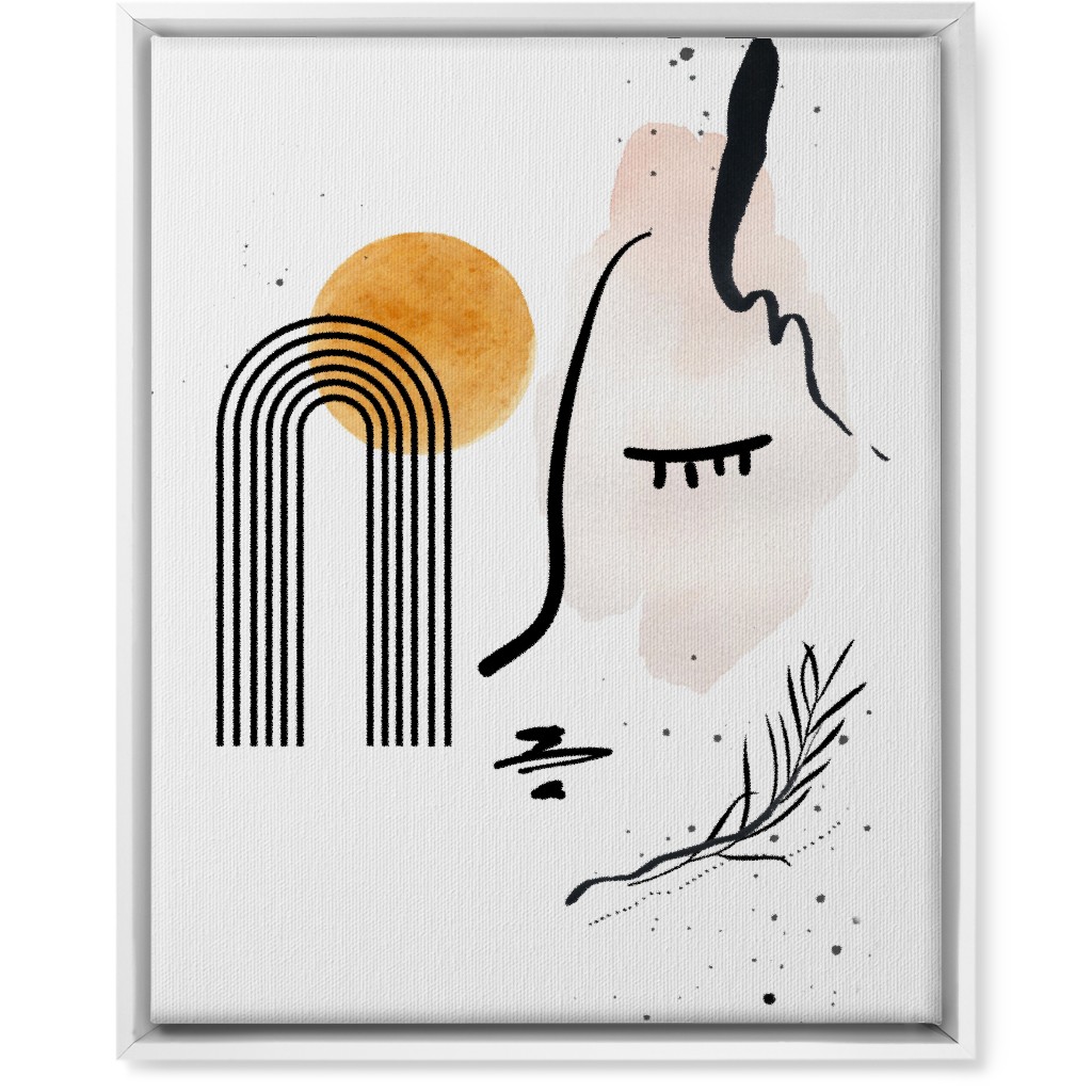 Sun Lady - Neutral Wall Art, White, Single piece, Canvas, 16x20, White, White