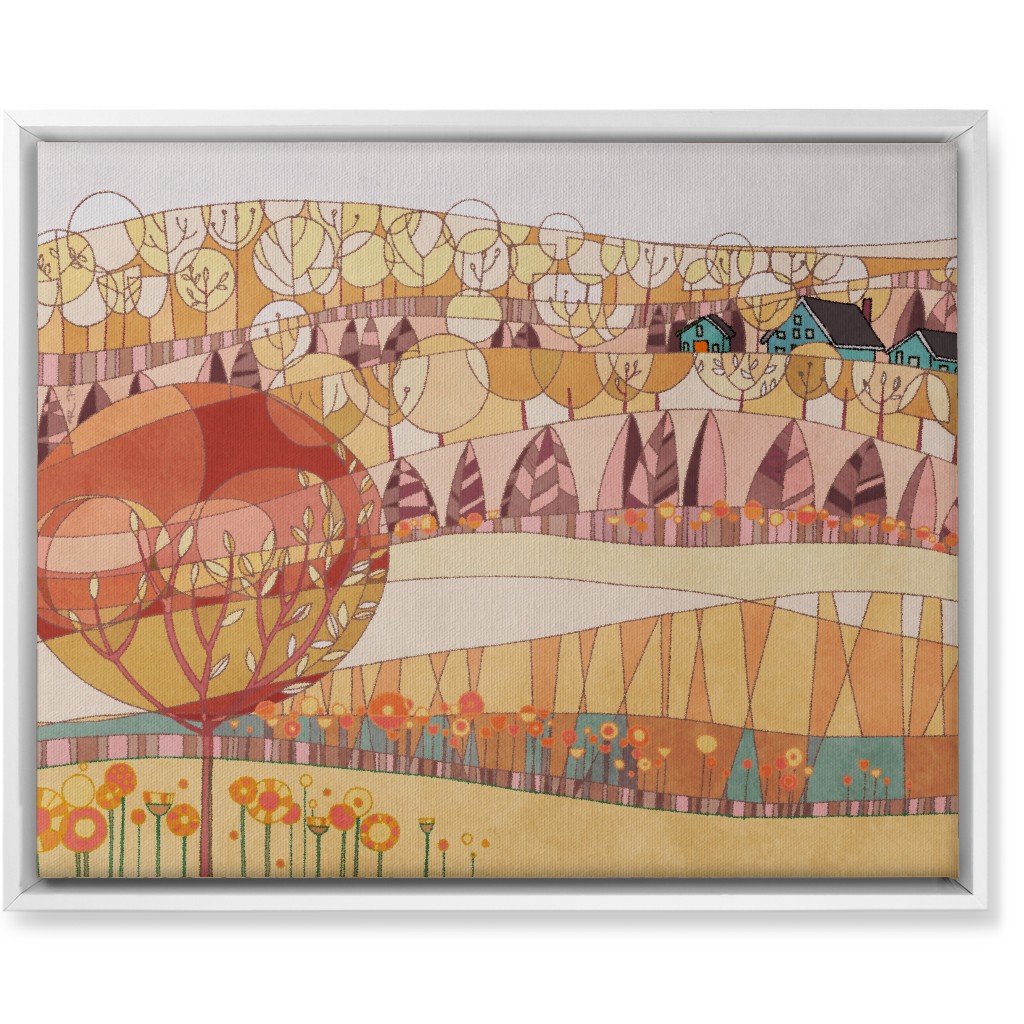 Lana's Landscape - Blush Wall Art, White, Single piece, Canvas, 16x20, Multicolor