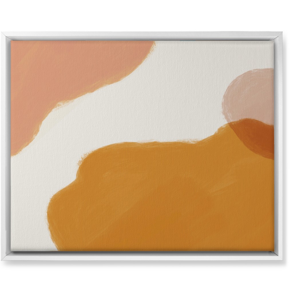 Abstract Shapes - Neutral Wall Art, White, Single piece, Canvas, 16x20, Orange