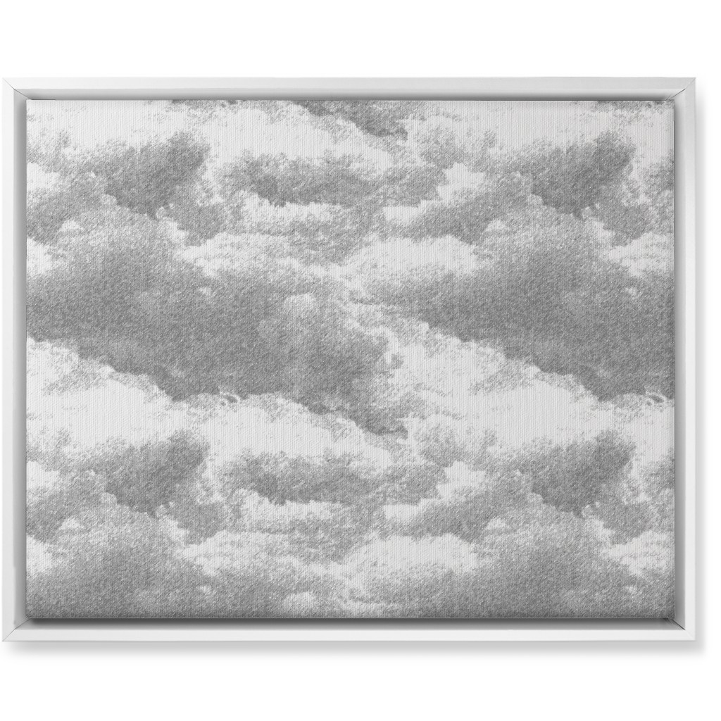 Storm Clouds - Gray Wall Art, White, Single piece, Canvas, 16x20, Gray