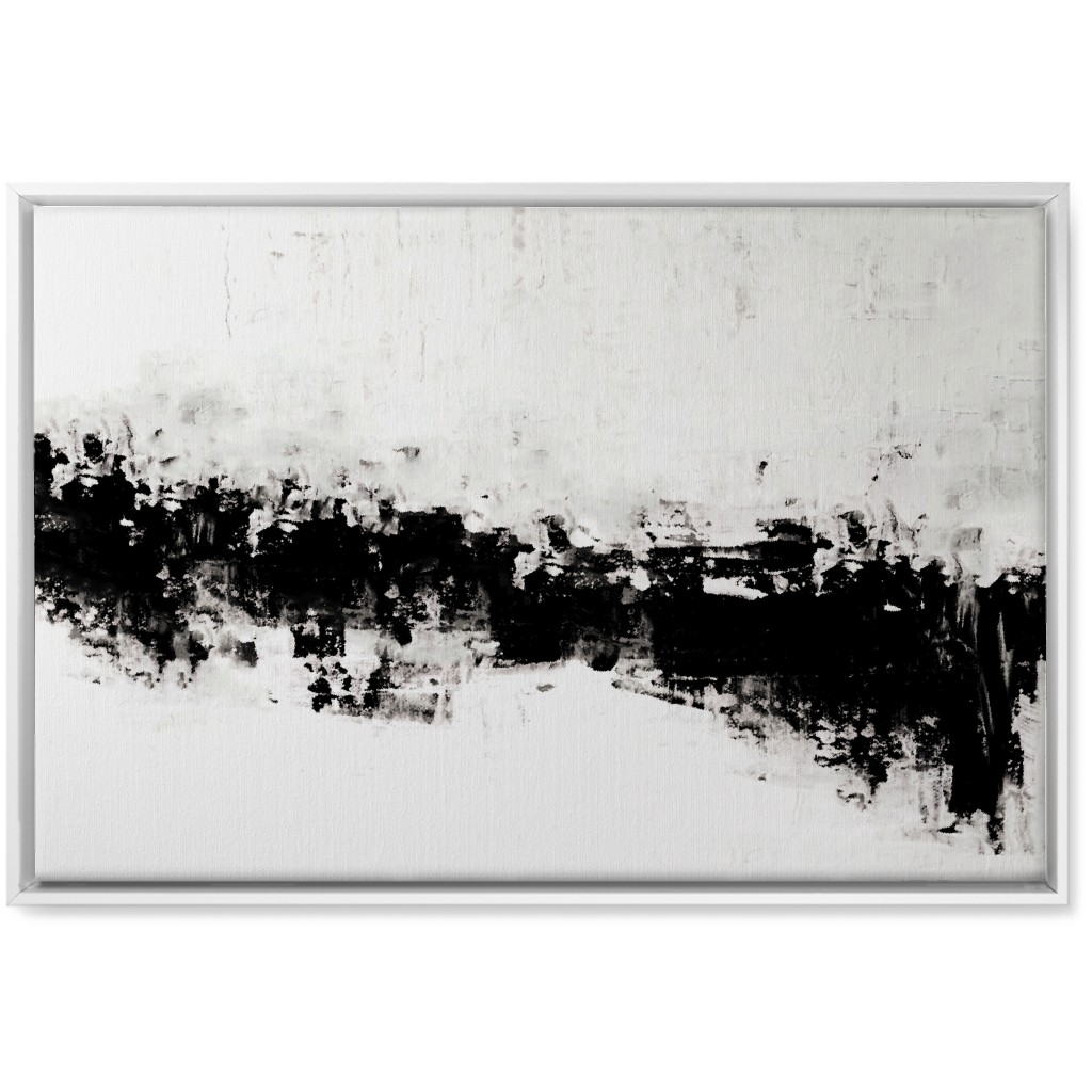 Urban Serenity - Black and White Wall Art, White, Single piece, Canvas, 20x30, Black