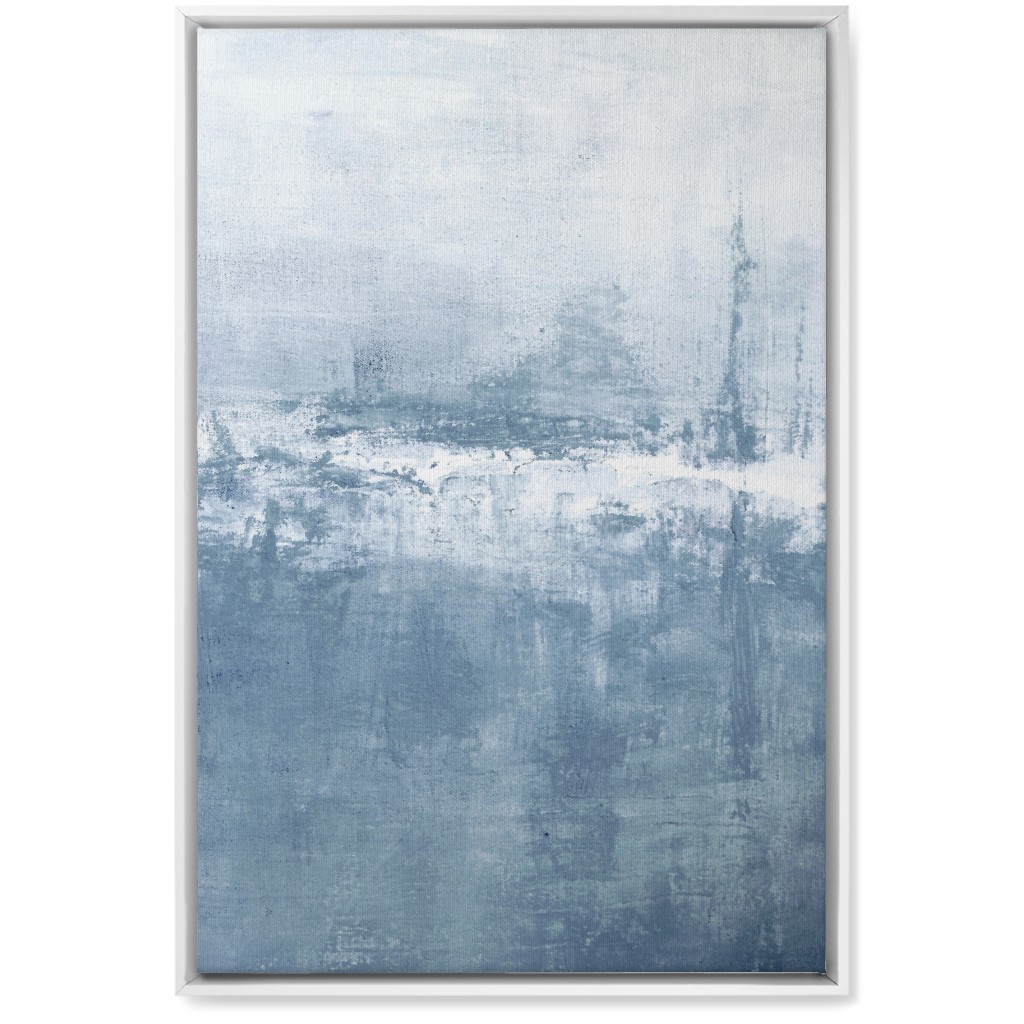 Right Tranquil Diptych - Blue Wall Art, White, Single piece, Canvas, 20x30, Blue