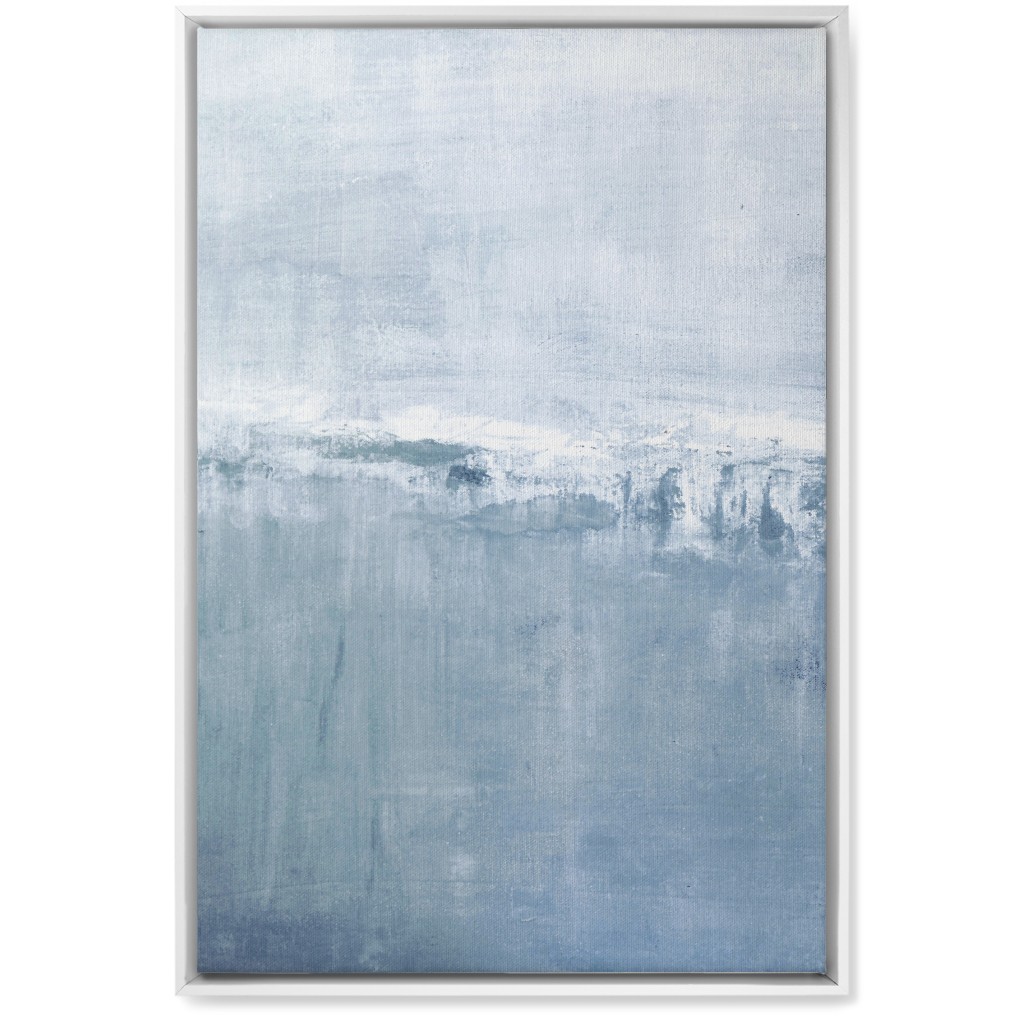 Left Tranquil Diptych - Blue Wall Art, White, Single piece, Canvas, 20x30, Blue, True Blue